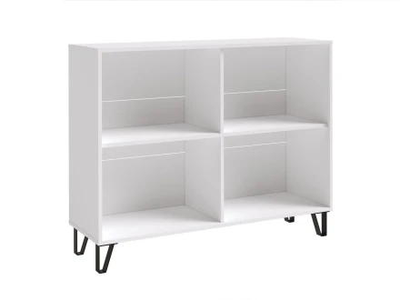 Комод Ливерпуль, белый/бетон темный 